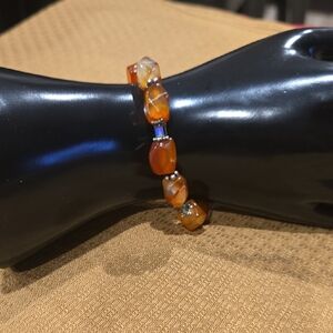 Orange Beaded Bracelet #34